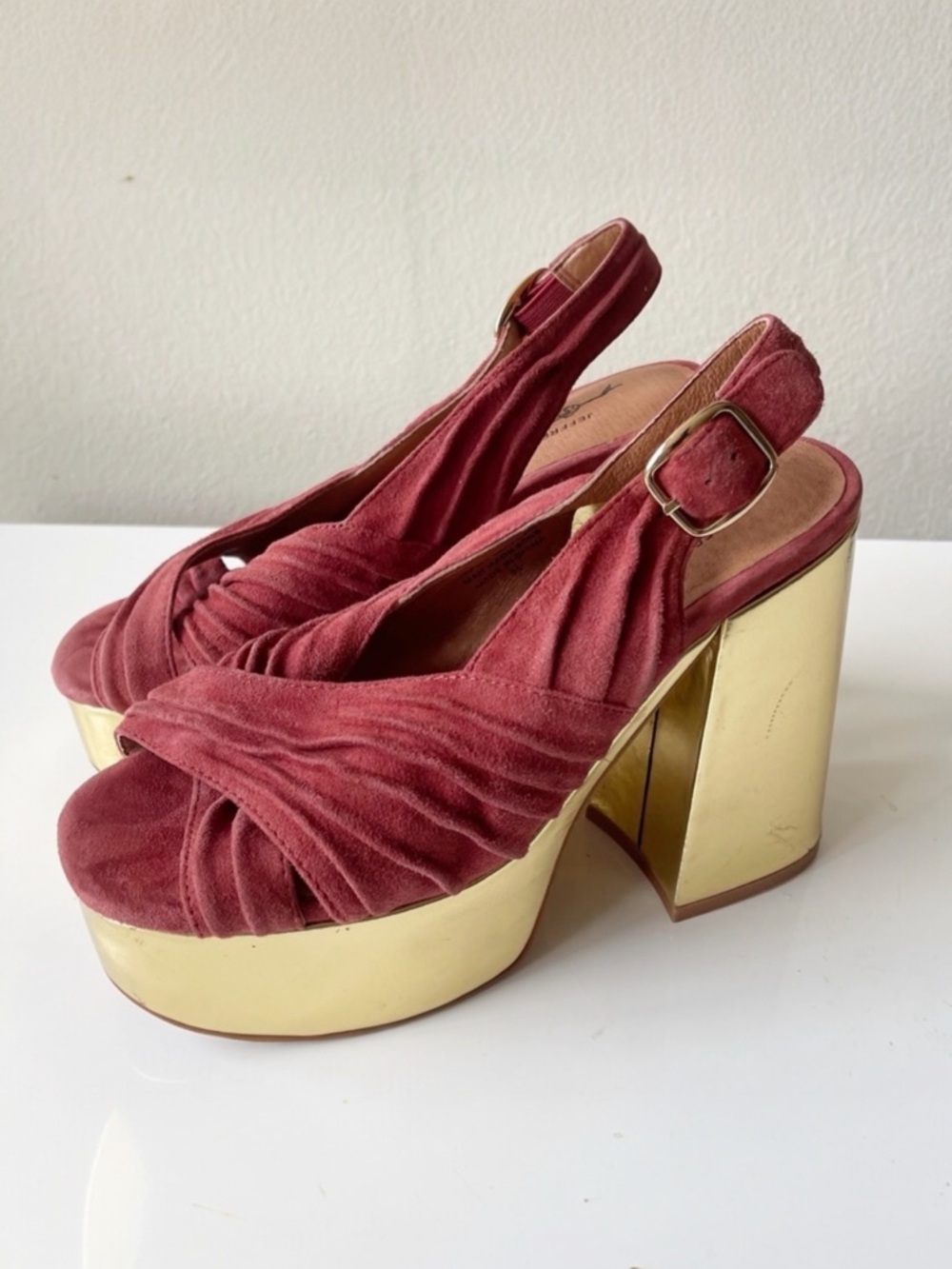 JEFFREY CAMPBELL x FREE PEOPLE Sling back platforms boho Festival wear‎
